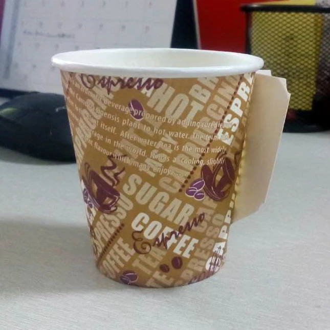 wholesale 7 oz coffee paper cup with handle