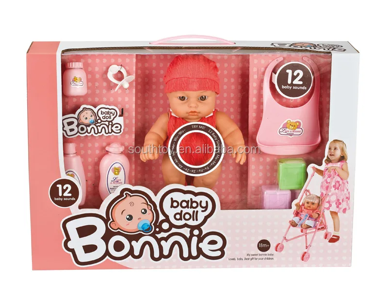 16inch Kids connection baby doll stroller play set