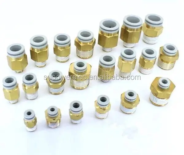 KQ2H12-03S заменить пневматические Трубные Фитинги SMC 8 мм-1/4 дюйма BSPT одним касанием, латунная наружная трубка, прямой Соединительный разъем