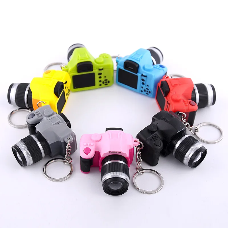 LED multicolor SLR camera model key chain photography enthusiast souvenir gift