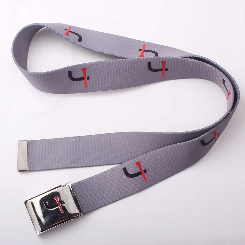 Customized high quality heat transfer printed polyester belt reflective for men