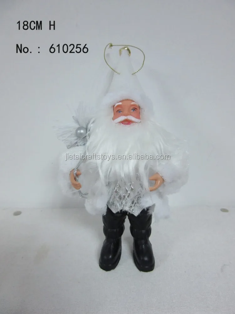 18CM christmas santa doll with sledding Christmas ornament xmas indoor desk decoration tree hanging