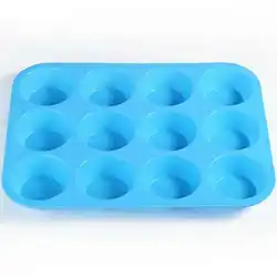 Пищевая сертифицированная круглая силиконовая форма для маффинов высокого качества, 12 чашек, форма для выпечки маффинов