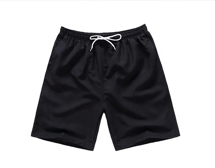 Factory Wholesale Plain Dyed Men Beach Shorts Right Above Knee Length Swim Surf Board Short Pants Quick Dry Holiday Sportswear