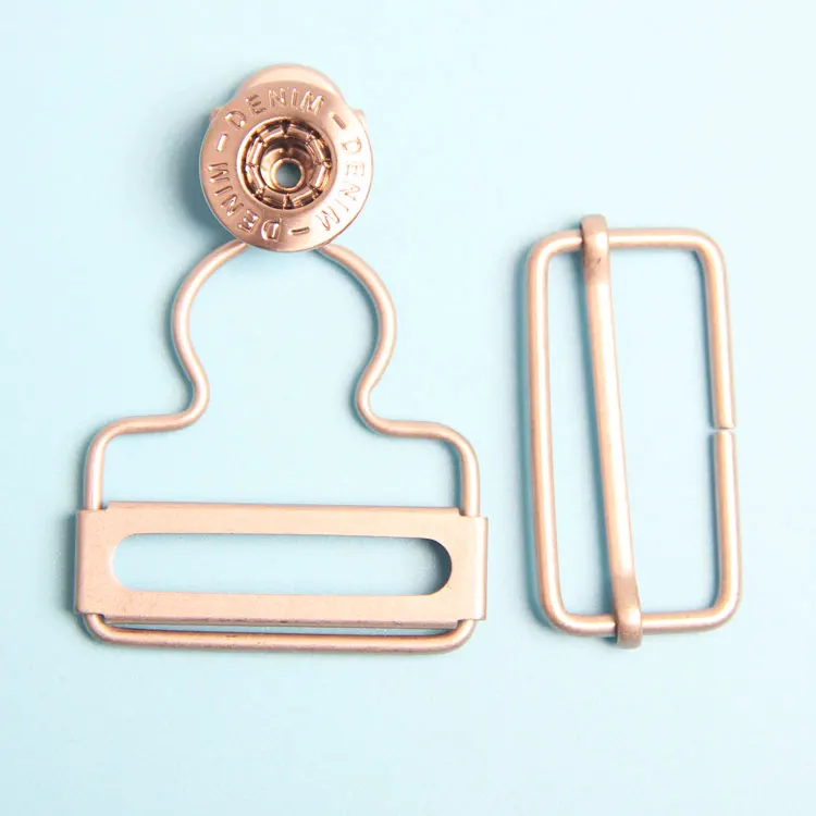 35mm width metal suspender buckle and slider for jeans 	metal buckles for shoes