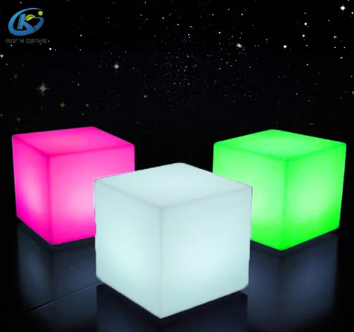 RGB Plastic Bar Storage Home Goods LED Lighting Up Cube Furniture