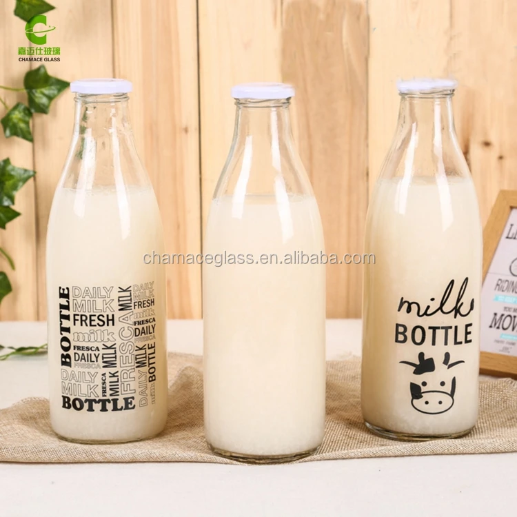 1000ML dairy milk glass bottles