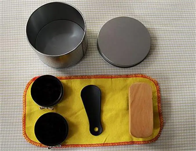 
shoe polish set Travel High quality shoe care kit for smooth leather 