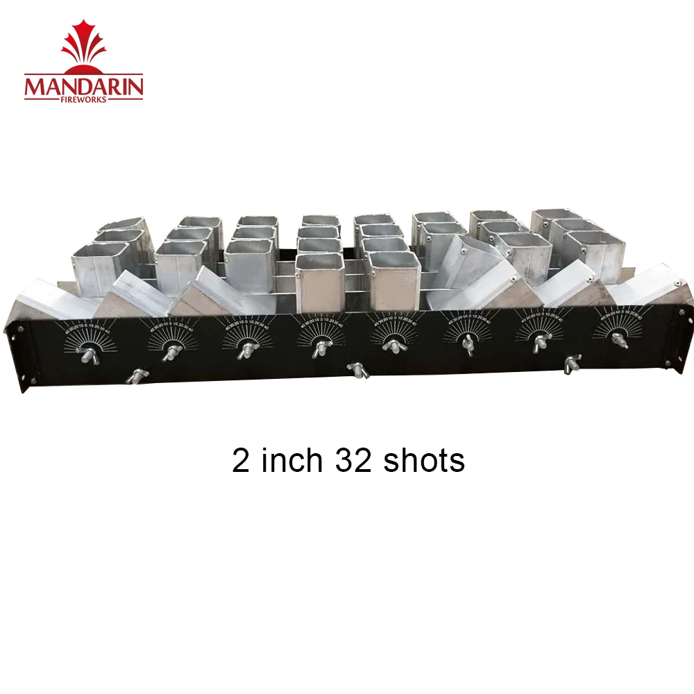 Stock 2 ' inch 32 single shots aluminium metal display fireworks racks
