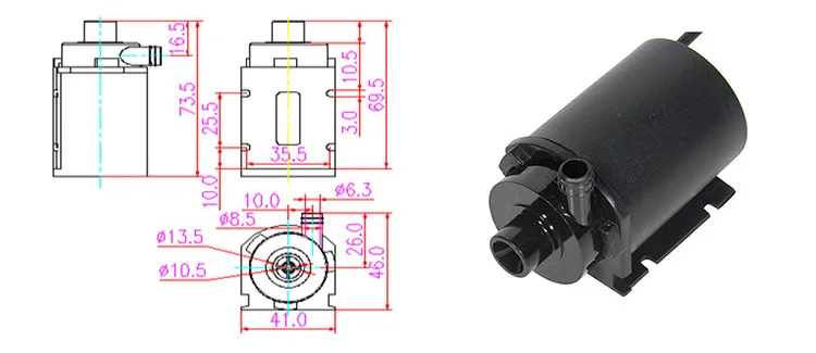 2 inch water pump 12v dc motor PWM control/ fountain submersible water pump 24v dc/ low voltage mini dc water pump
