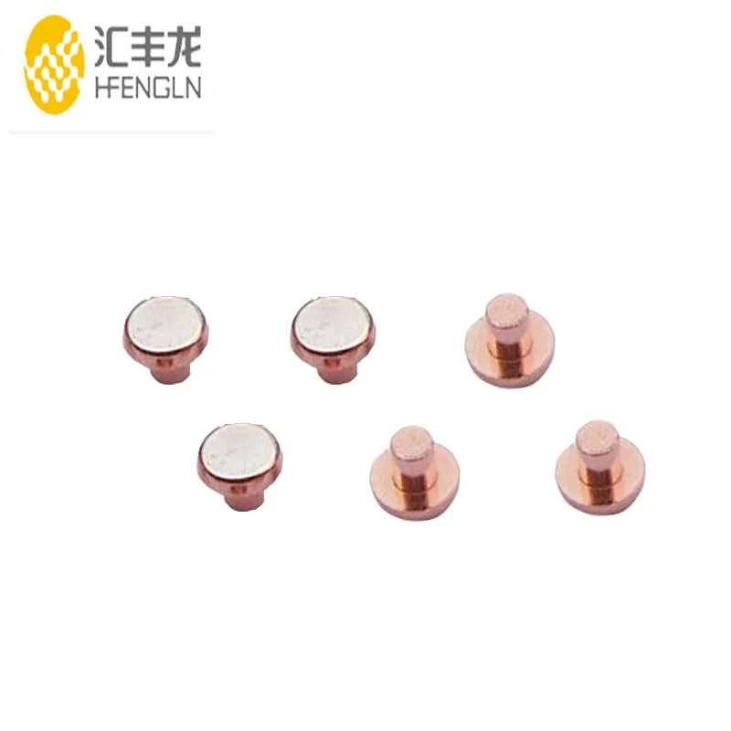 Electrical AgSnO2 silver copper composite contact rivet for relay switch