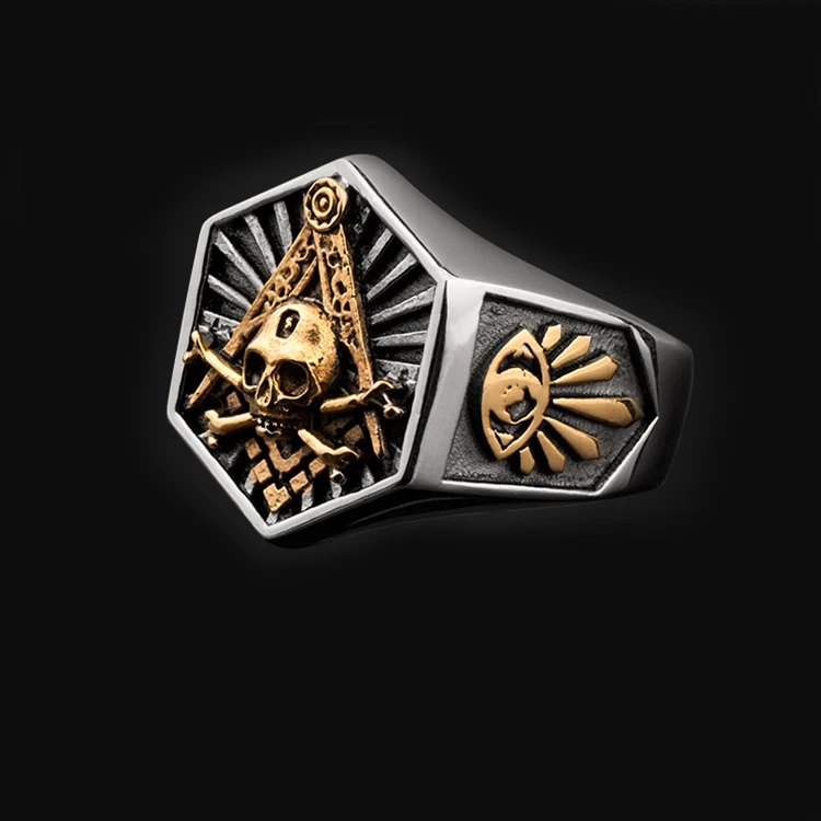 Hot-Selling Fashion Cool Custom Championship Engraved Skull Ring for Men