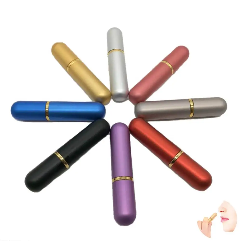 Алюминиевый металлический ингалятор 100 шт./лот с эфирным маслом, сменные фитили из хлопка, диаметр 54 мм, 7 мм