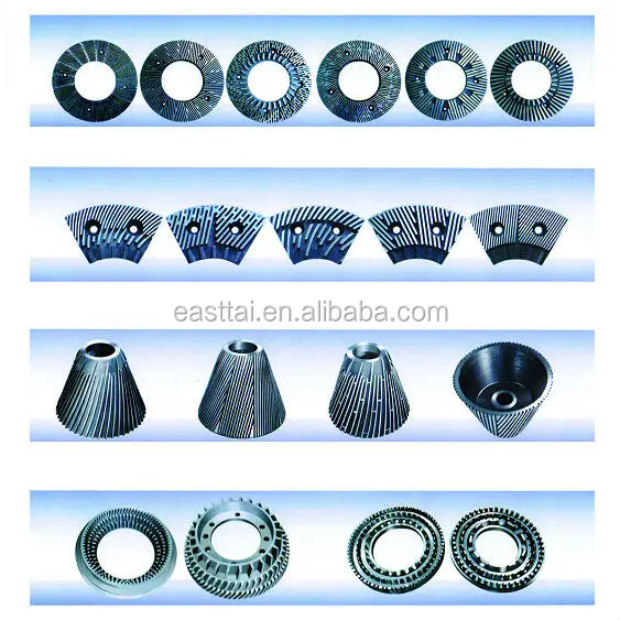 Ceramic refiner disc/rotor and stator for pulp and paper mill
