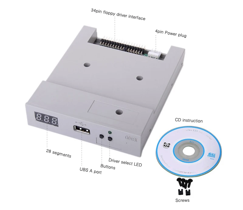 
Floppy to USB Converter for Knitting/Weaving/Embroidery/CNC Machines/Musical Keyboards 