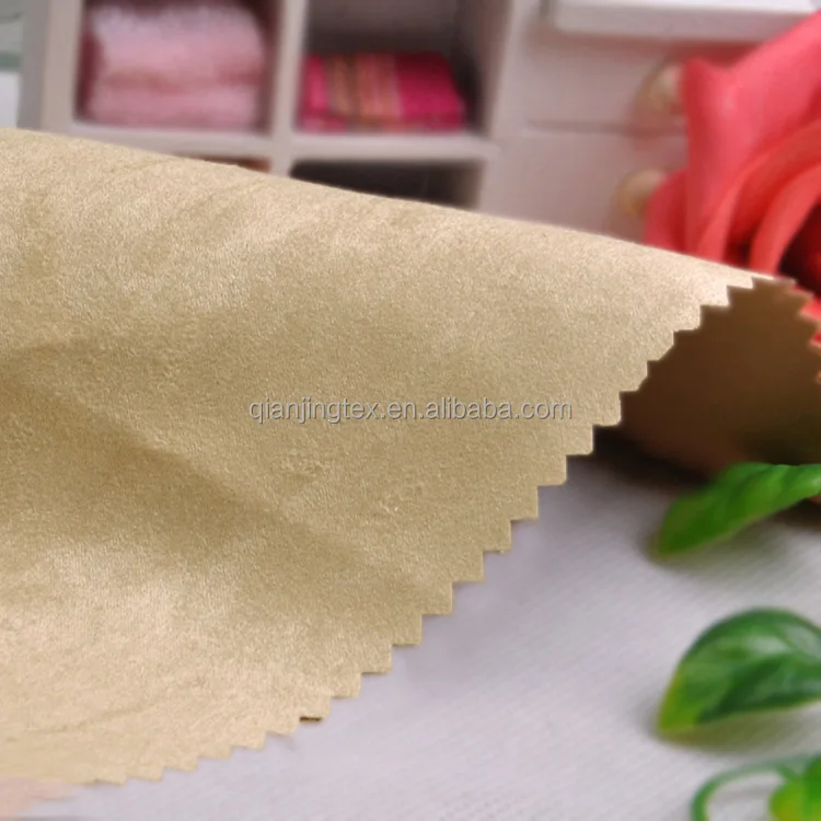 Высокое качество шлифованная 100% полиэстер Мягкая искусственная замша обивка ткань