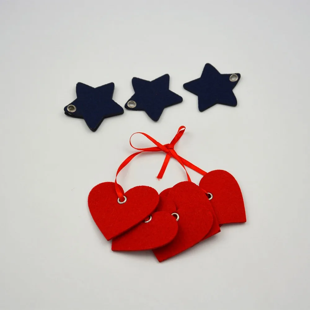 Wholesale Red Heart-Shaped Felt Decorations for Christmas for Ball & Tree Ornaments