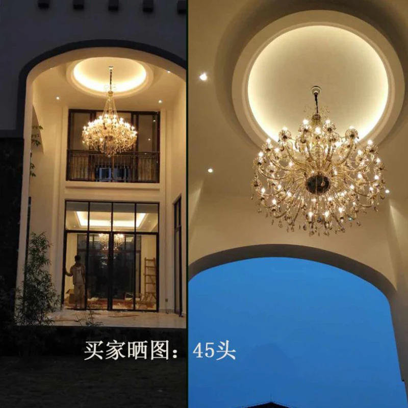 Modern hotel crystal large commercial chandeliers