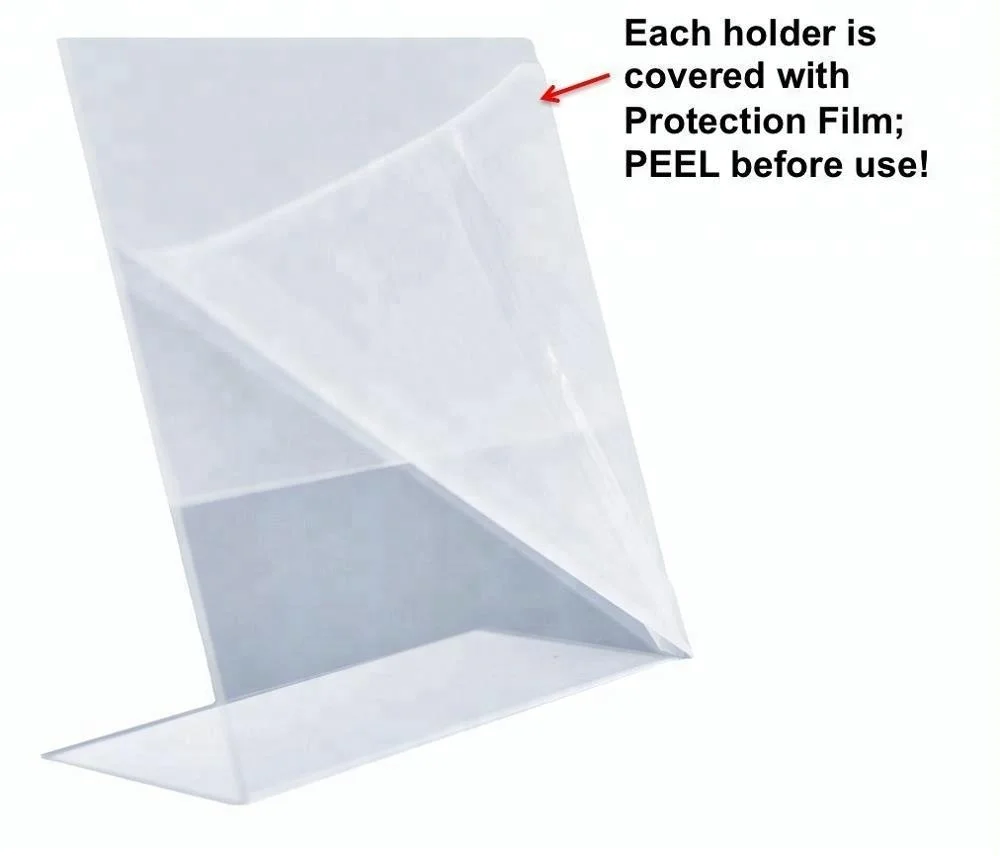 L-Style A4 A5 Photo Frame Acrylic Sign Holder Price Tag 8.5 x 11 Inch Stand Acrylic Table Display Desktop Name Card Holder
