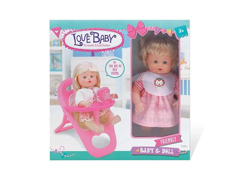 factory direct lovely toy 12 inch looking real baby dolls with collapsible chair