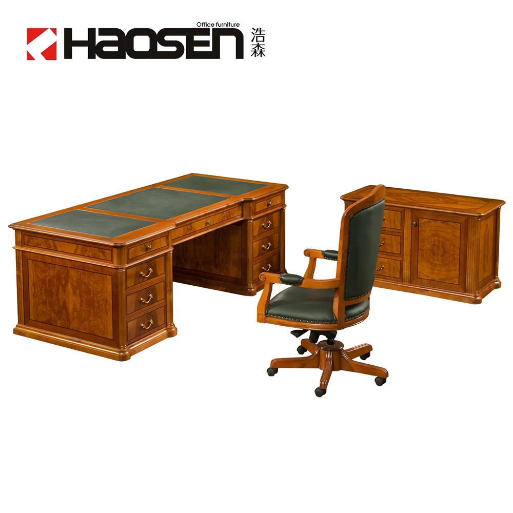 Haosen RAFFLO 0806# Classic High quality luxury Executive Table high price office furniture set