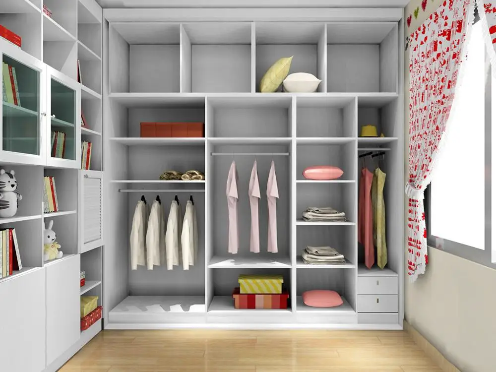 Top sale portable storage cabinet design assemble metal wardrobe bedroom furniture