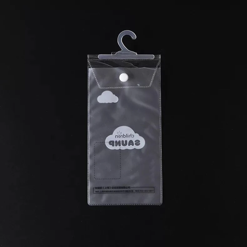 PVC Hanger Bag Pocket with Button for Storage