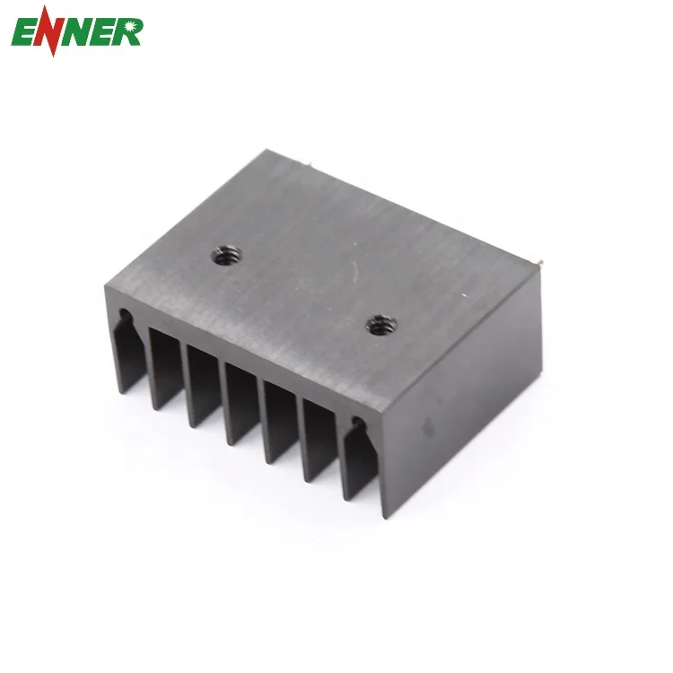 Made in China Square Black Anodized Aluminum Extrusion Heat Sink