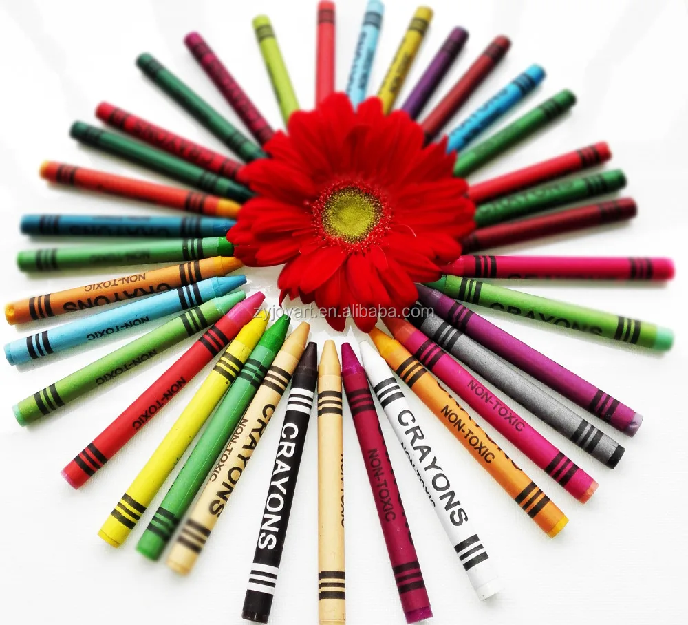 24 ct bright colors water soluble wax crayons