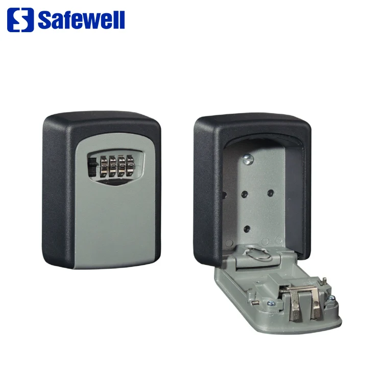 Портативный комбинации ключ настенное крепление безопасный замок Коробка с длинной сережкой риэлтора Lockbox