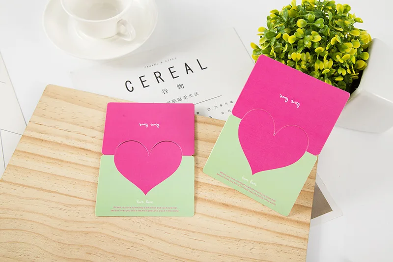 Valentine Cards Heart Pattern Love Cards Romantic Greeting Cards with Red Envelopes For Valentines Day