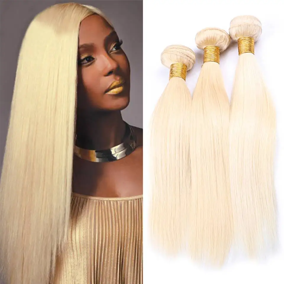 LSY 9A Grade Peruvian Blonde Virgin Hair Straight Sew In Weave Blonde Peruvian Hair Weave Color 613 Human Hair Bundles