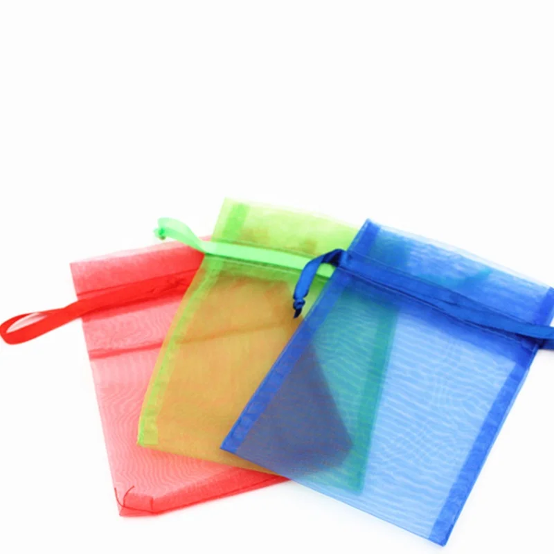 Custom logo organza drawstring gift bags sachet bags for lavender