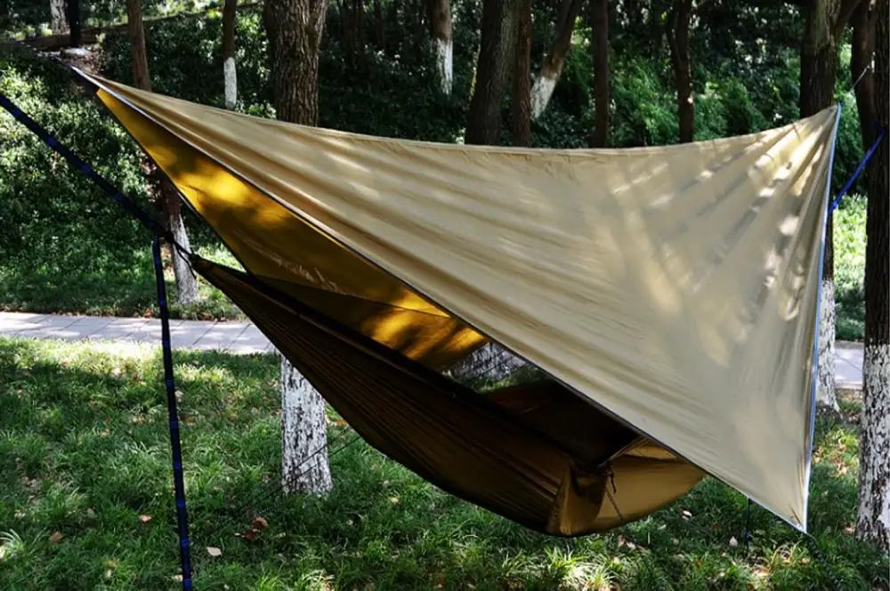 Camping Outdoor Waterproof Rain Fly for Hammock 1 - 2 Person Tent Carbon Fiber Single Nylon