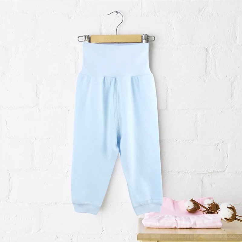 
baby high waist windproof long pants protect the stomach seamless sawing newborn baby clothes 