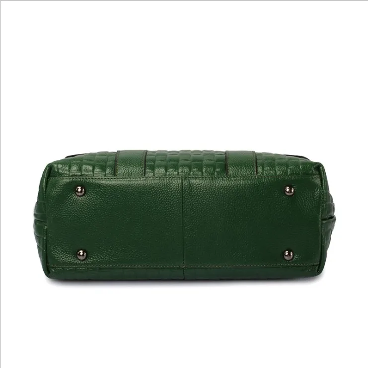 2019 spring and summer new stone pattern shoulder bag leather handbag fashion killer bag layer cowhide lady bag