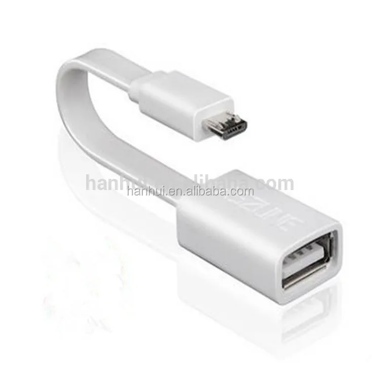 Плоский микро-USB-концентратор с двойным USB 2,0 хост OTG адаптер кабель для смартфона