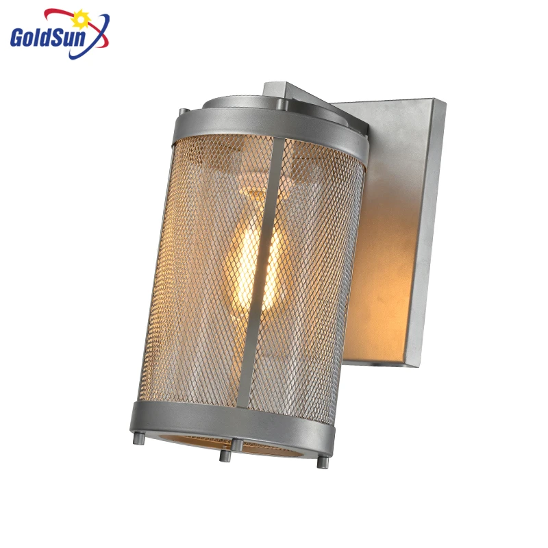 Customizable SILVER METAL MESH SHADE OUTDOOR WALL SCONCE FOR OUTSIDE BUILDING PARK WALL MOUNTED FIXTURES WALL LIGHT FIXTURESS