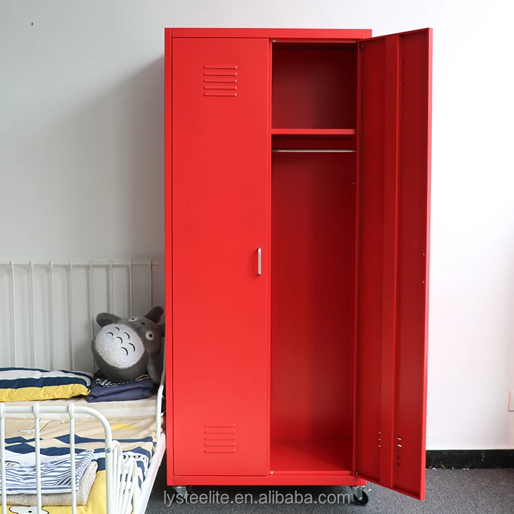 RED color employee lockers small storage lockers for kids bedrooms