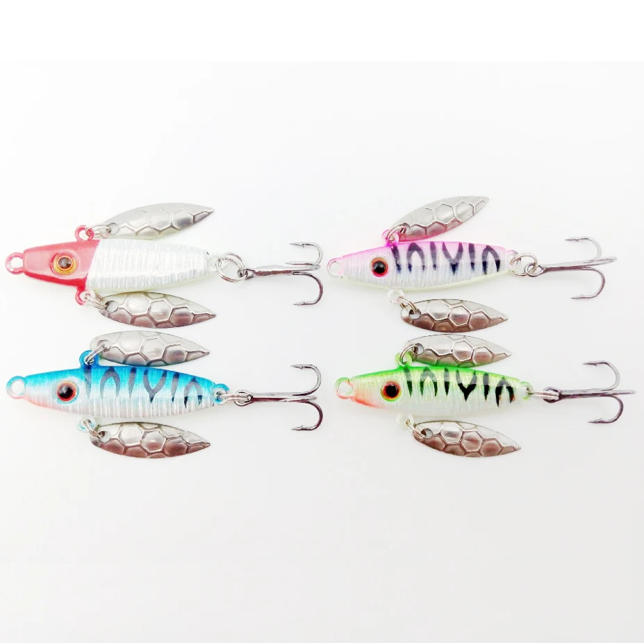 Hot Metal Ice Fishing Bait 7g 5cm Spinner Lure Mini Lead Fish Minnow Jigging Fishing Lure