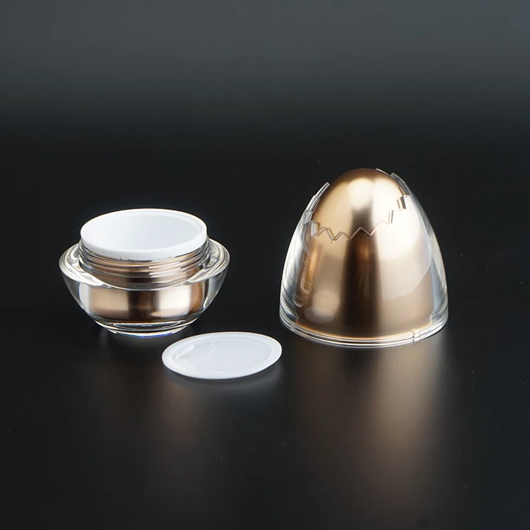 Customizable  acrylic egg shape skin care cream jar