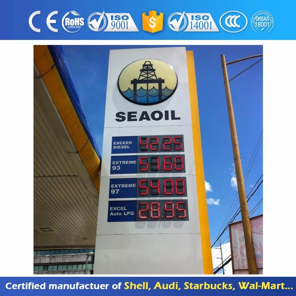 
Anti-wind Outdoor LED Sign Board Price For Petrol Station Anti-wind Outdoor LED Sign Board Price For Petrol Station