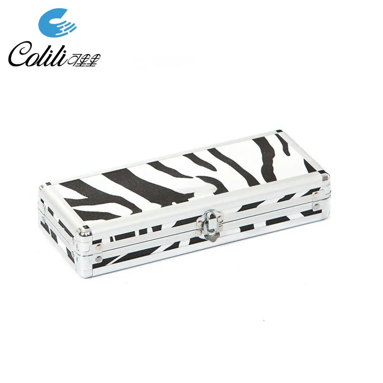 
Custom mini portable aluminum make up nail polish carrying brush case 