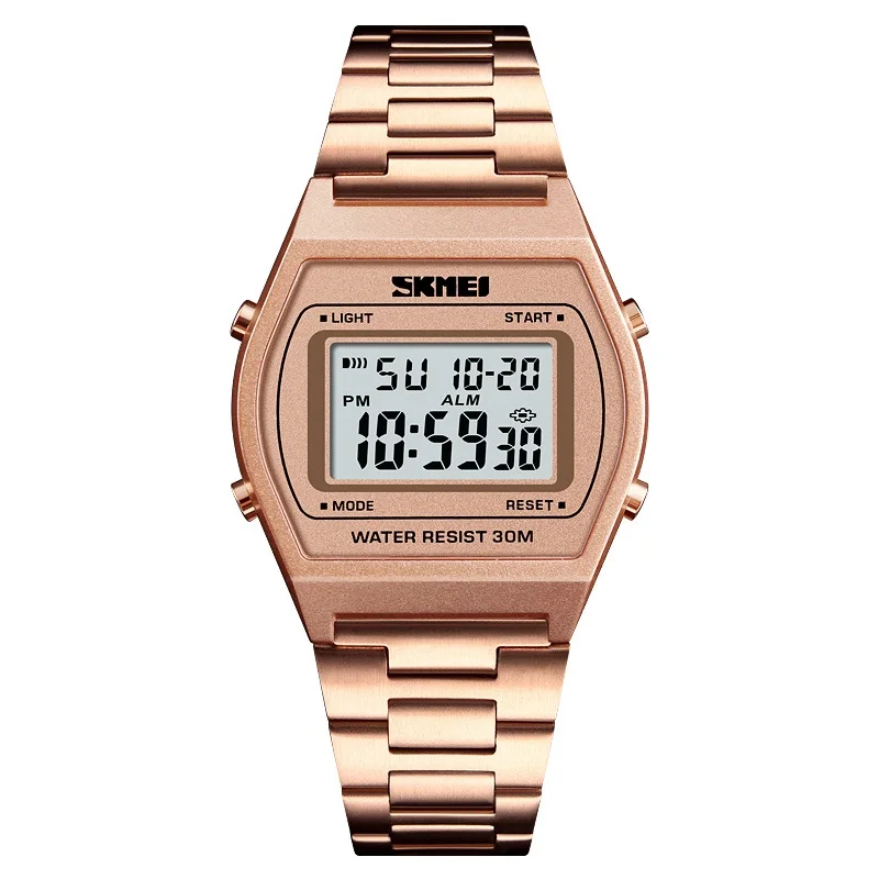 alibaba china watches SKMEI 1328 fashion digital waterproof men gold watches luxury jam tangan pria