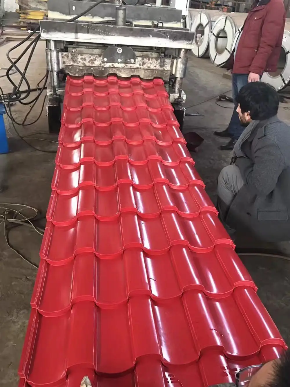840 Glazed Roof wall sheet Tile Roll Forming making Machine
