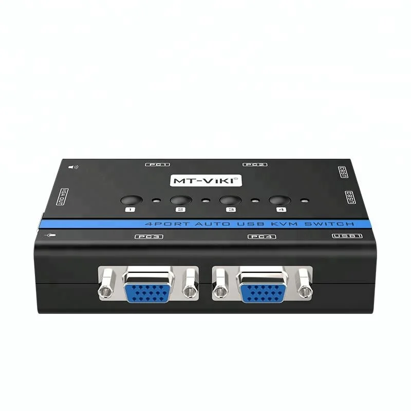 
4X1 4 Port Auto Vga Usb Kvm Switch With Audio 