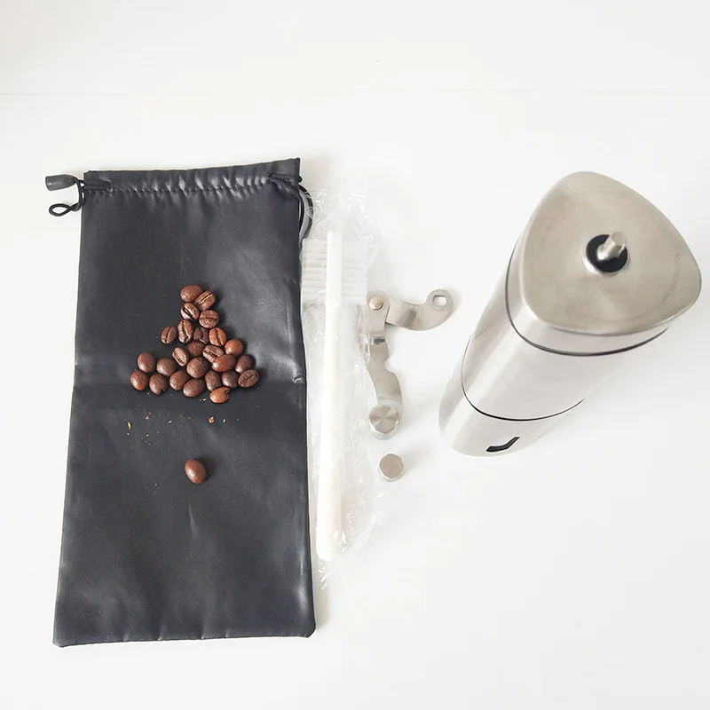 portable stainless steel manual coffee grinder hand coffee mill with ceramic core