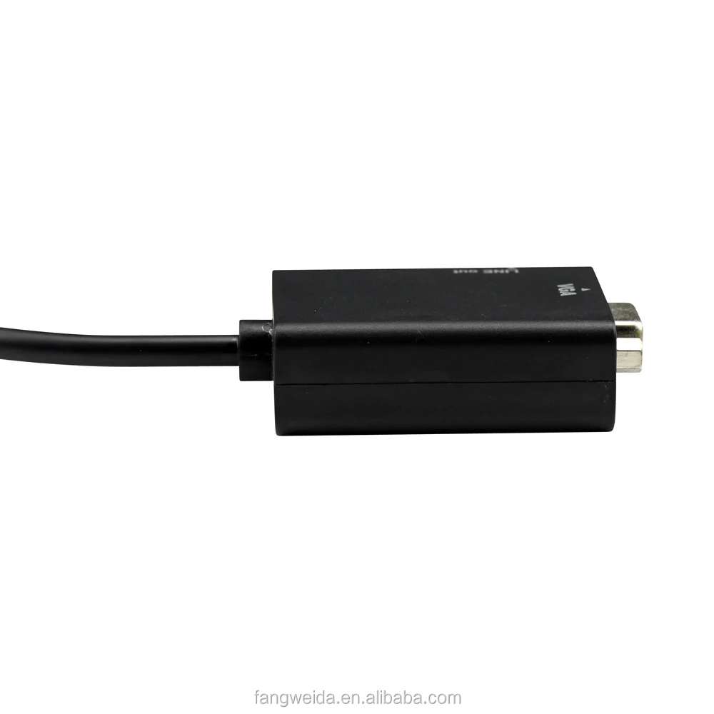 Завод OEM hd переходной кабель hdmi для vga адаптер с аудио для планшетных пк/цифровой камеры