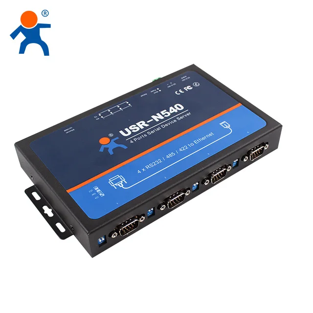 USR-N540 4 ports RS232 RS485 RS422 to Ethernet RJ45 Modbus RTU gateway Serial Device Servers with SSL/TSL MQTT