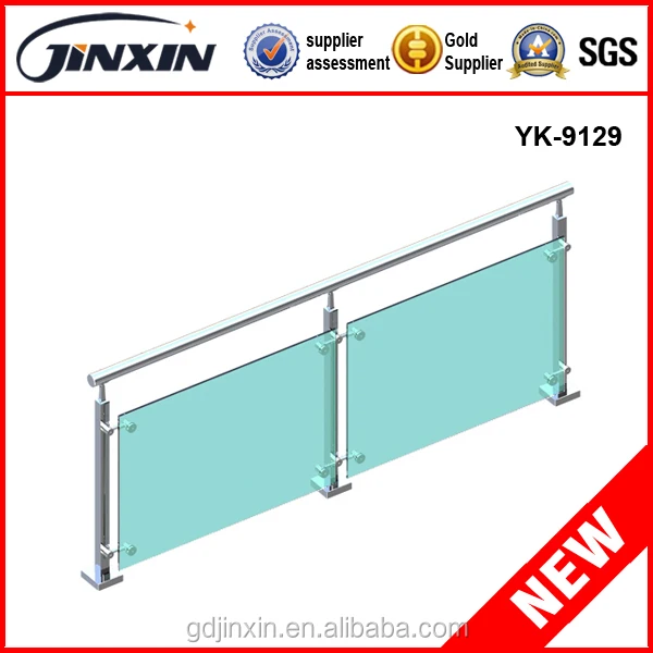 
JINXIN customized glass fence_tempered glass fence panels stair railing cost 